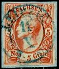 Briefmarke Altdeutschland - Sachsen Michel 12 - zum Schließen ins Bild klicken