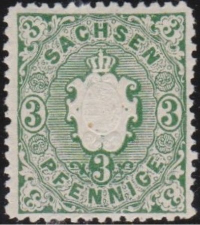 Briefmarke Altdeutschland - Sachsen Michel 14