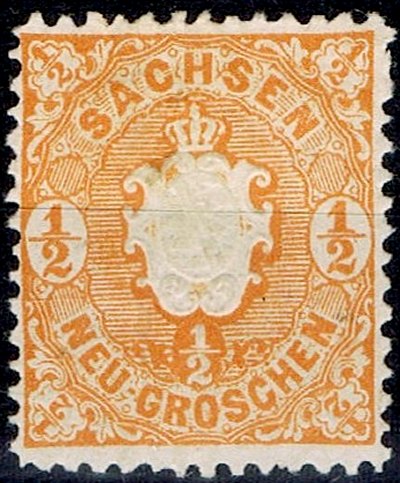 Briefmarke Altdeutschland - Sachsen Michel 15