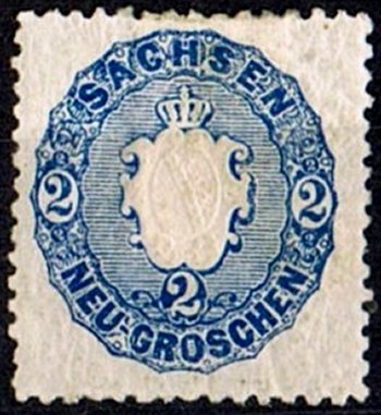Briefmarke Altdeutschland - Sachsen Michel 17