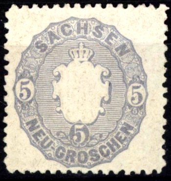 Briefmarke Altdeutschland - Sachsen Michel 19 - zum Schließen ins Bild klicken