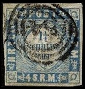 Briefmarke Altdeutschland - Schleswig-Holstein Michel 5