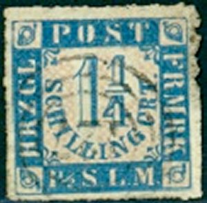 Briefmarke Altdeutschland - Schleswig-Holstein Michel 7