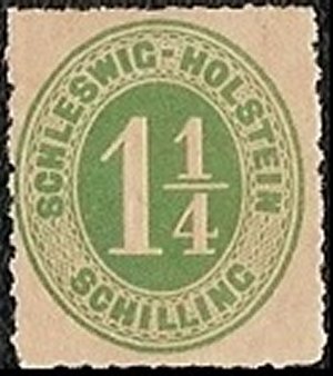Briefmarke Altdeutschland - Schleswig-Holstein Michel 9
