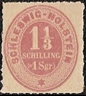 Briefmarke Altdeutschland - Schleswig-Holstein Michel 10
