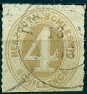 Briefmarke Altdeutschland - Schleswig-Holstein Michel 17