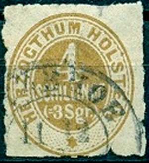 Briefmarke Altdeutschland - Schleswig-Holstein Michel 25