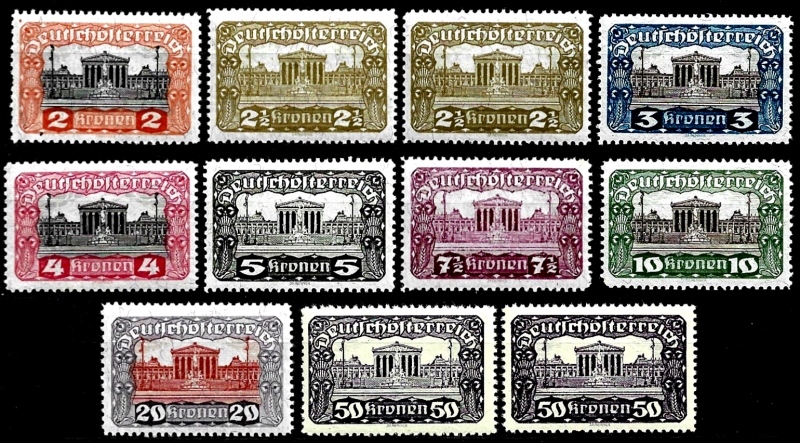 Briefmarke Osterreich Michel 284/292