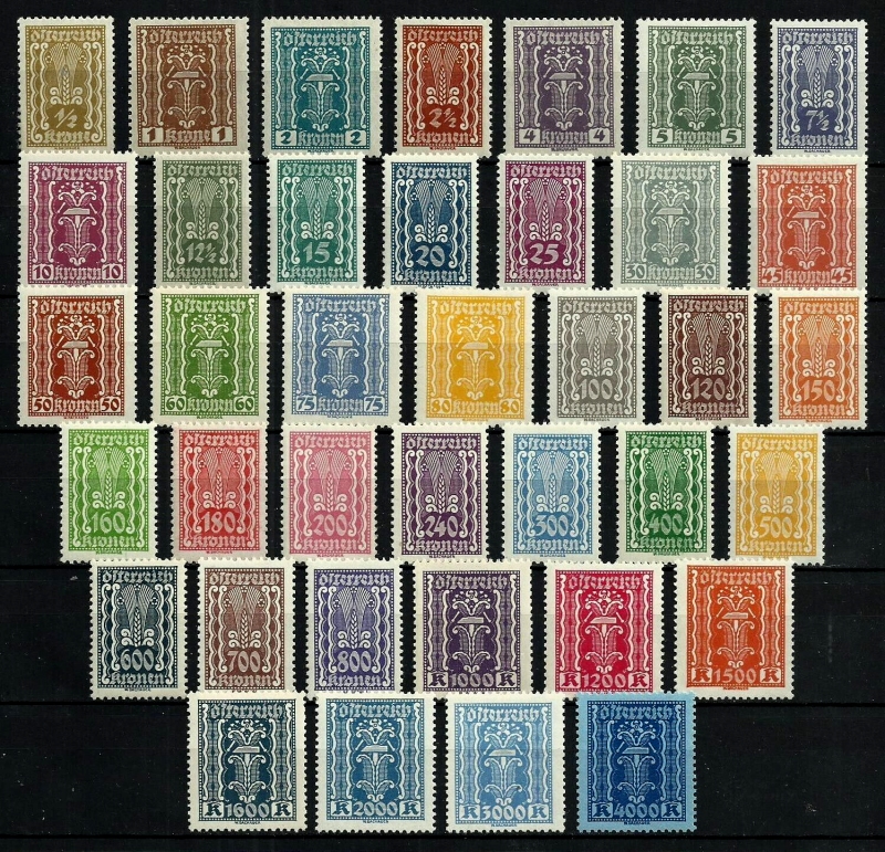 Austria Stamp Yvert 253/281 + 314/322