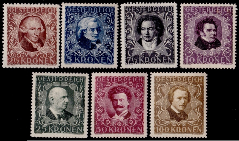 Briefmarke Osterreich Michel 418/424