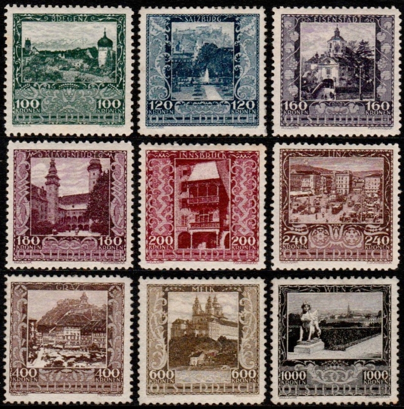 Briefmarke Osterreich Michel 433/441