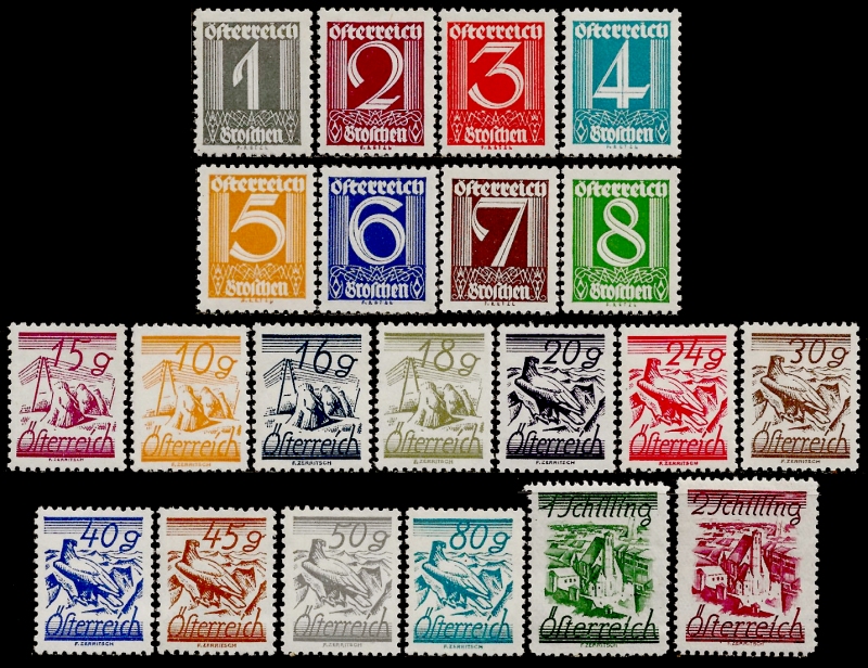 Briefmarke Osterreich Michel 447/467