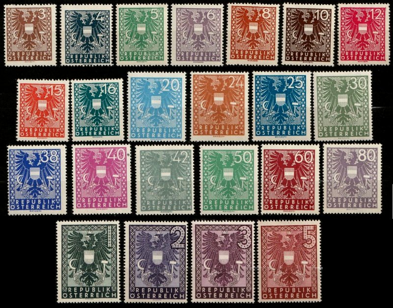 Austria Stamp Yvert 577/599