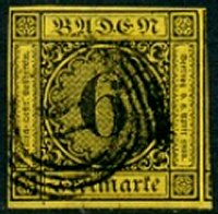 Briefmarke Altdeutschland - Baden Michel 7 - zum Schließen ins Bild klicken
