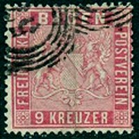 Briefmarke Altdeutschland - Baden Michel 12 - zum Schließen ins Bild klicken