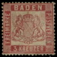 Briefmarke Altdeutschland - Baden Michel 16