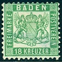 Briefmarke Altdeutschland - Baden Michel 21