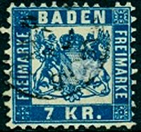 Briefmarke Altdeutschland - Baden Michel 25