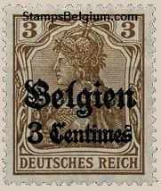 Belgium Occupation Stamp Yvert 1