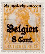Belgium Occupation Stamp Yvert 13
