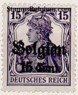 Belgium Occupation Stamp Yvert 16