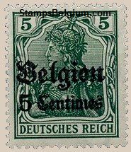 Briefmarke Landespost in Belgien Michel 2