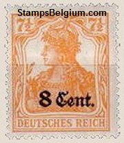 Belgium Occupation Stamp Yvert 28