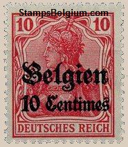 Belgium Occupation Stamp Yvert 3