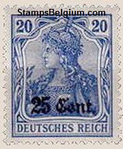 Belgium Occupation Stamp Yvert 31