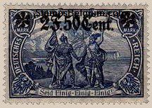 Briefmarke Etappengebiet West Michel 12