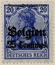 Belgium Occupation Stamp Yvert 4