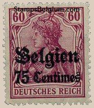 Belgium Occupation Stamp Yvert 6