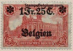 Belgium Occupation Stamp Yvert 8