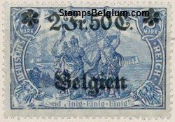 Belgium Occupation Stamp Yvert 9