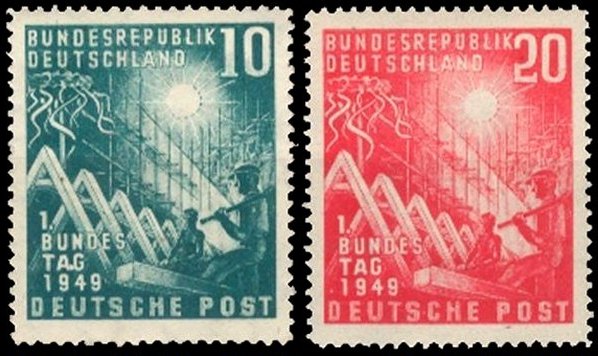 Briefmarke Deutschland BRD Michel 111/112