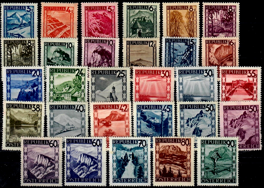 Austria Stamp Yvert 600/628