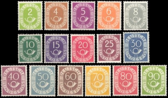 West Germany Stamp Yvert 9/24