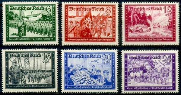 Briefmarke Deutsches Reich Michel 773/778