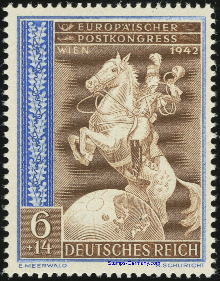 Briefmarke Deutsches Reich Michel 821