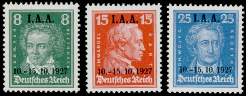 Briefmarke Deutsches Reich Michel 407/409