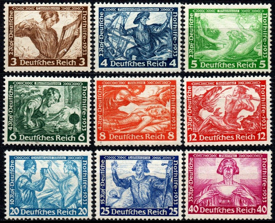 Briefmarke Deutsches Reich Michel 499/507