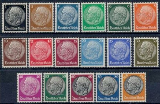 Briefmarke Deutsches Reich Michel 512/528