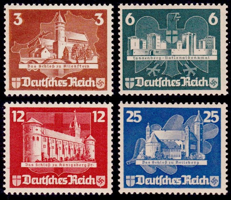 Briefmarke Deutsches Reich Michel 576/579 - zum Schließen ins Bild klicken