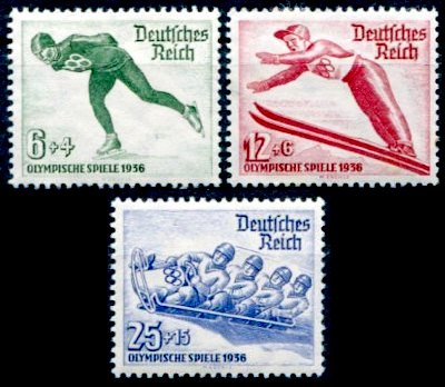 Briefmarke Deutsches Reich Michel 600/602 - zum Schließen ins Bild klicken