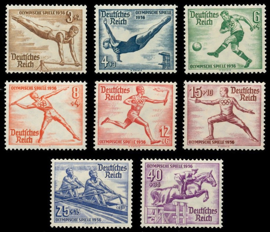 Briefmarke Deutsches Reich Michel 609/616