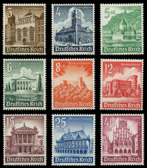 Briefmarke Deutsches Reich Michel 751/759