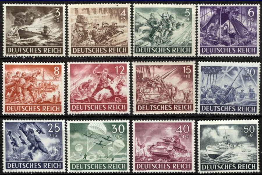Briefmarke Deutsches Reich Michel 831/842