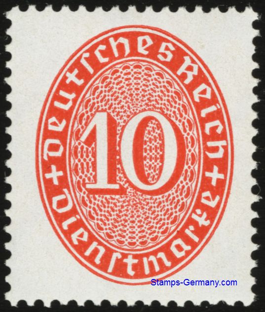 Briefmarke Michel Dienstmarken 123 - zum Schließen ins Bild klicken