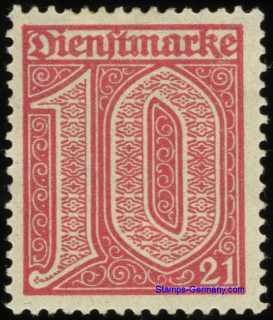 Germany Stamp Yvert Official 10