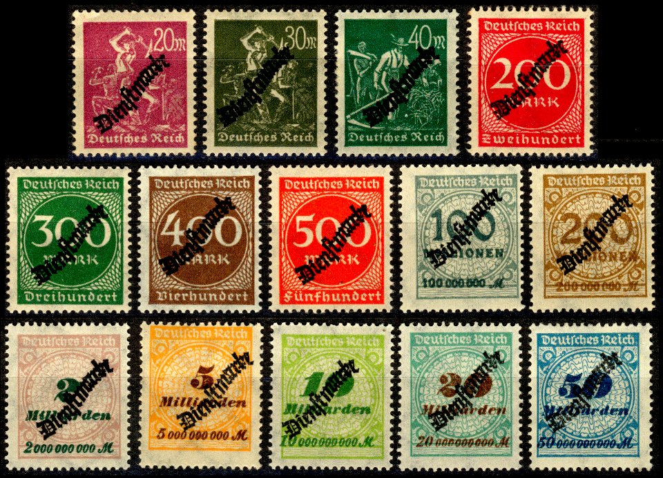 Germany Stamp Yvert Official 48/61